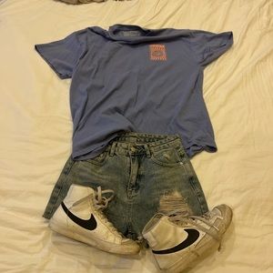 Purple and Pink Oversized Graphic Tee